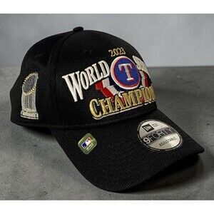 Texas Rangers 2023 World Series Champs Hat New Era 9Forty Black MLB